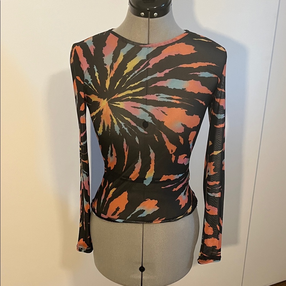 Multicolor Tie-Dye Long Sleeve Top